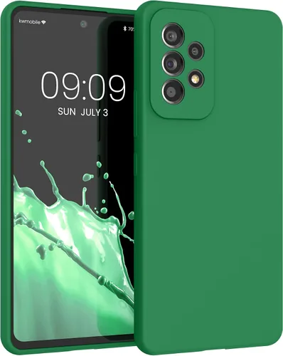 Vista 25 de kwmobile Funda compatible con Samsung Galaxy A32 5G - Funda de silicona TPU con acabado suave - Rosa impresionante