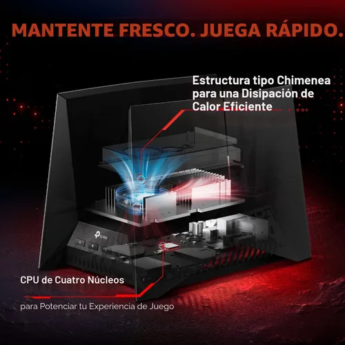 Vista 7 de TP-Link Enrutador para juegos Wi-Fi 7 Tri-Band BE19000 Archer GE800 12-Stream Puertos 2×10G + 4×2.5G, USB 3.0 Aceleración Turbo, Puerto