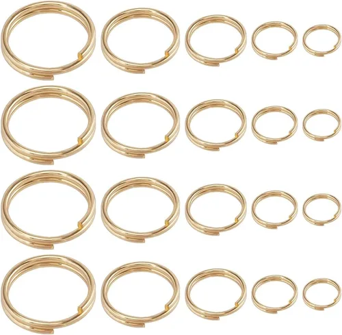 Vista 15 de SUNNYCLUE 1 caja de 400 piezas de anillos divididos anillos abiertos salto colorido aleación de metal conector de enlace dividido para accesorios