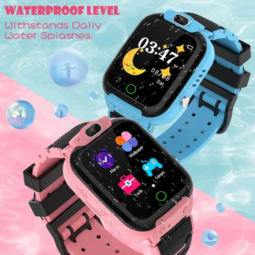 Vista 7 de CMKJ Reloj inteligente para niños con 14 juegos reloj de juguetes para niños con cámara y reproductor de MP4 pantalla táctil regalo para niñas