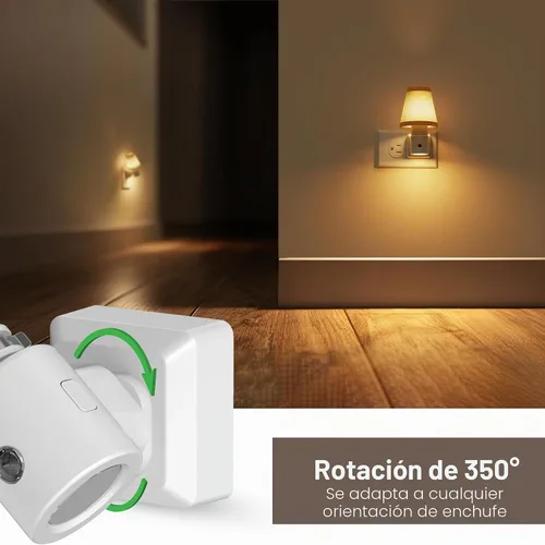 Vista 4 de L LOHAS LED Las luces nocturnas se enchufan a la pared, enchufe en la luz Beige-3000K