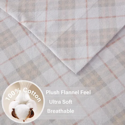 Vista 162 de Sleep Philosophy - True North - Juego de sábanas de franela, 100% de algodón, cómodo, bonito y muy suave, con bolsillo elástico que se adapta a