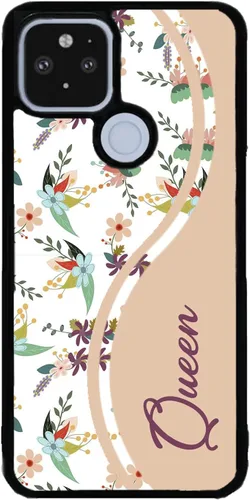 Vista 9 de Funda de goma negra personalizada con flores pastel vintage compatible con Google Pixel 10, 10 Pro, 10 Pro XL, 9a, 9 Pro, Pixel 9, Pixel 9 Pro XL