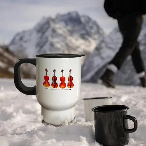 Vista 3 de 3dRose "The Great Stradivarius Violins" - Taza de viaje, 14 onzas, multicolor