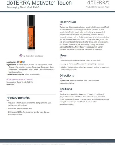 Vista 5 de doTERRA Motivate Touch