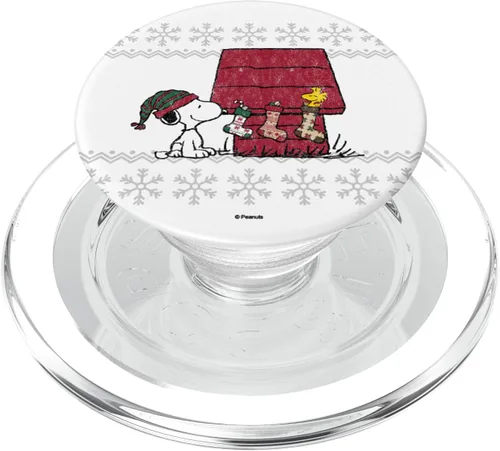 Vista 8 de Peanuts Holiday Snoopy medias PopSockets agarre y soporte para teléfonos y tabletas