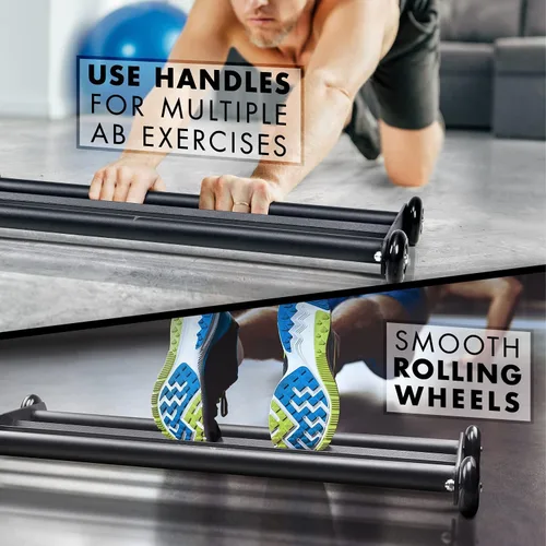 Vista 4 de Yes4All Glute Ham Glider, Exercise Wheels for Home Gym Fitness, Glute Hamstring, Booty Building
