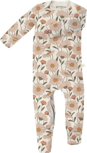 Vista 12 de GUNAMUNA Pijama unisex convertible ultrasuave para bebé, mameluco con cremallera para pañales, recién nacido a 24 meses