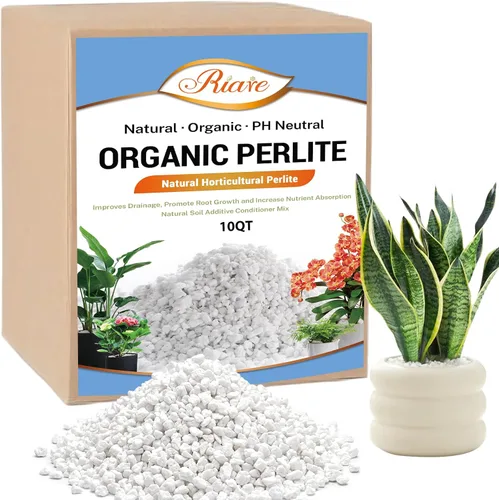 Vista 8 de Riare Perlita orgánica de 2 cuartos de galón para plantas, enmienda de suelo de perlita hortícola para plantas, mezcla de macetas, acondicionador