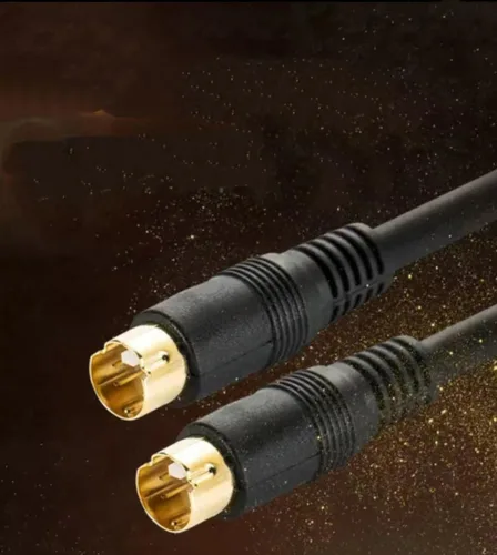 Vista 2 de Cable S-Video Mini DIN de 4 pines S Cable de vídeo macho a macho chapado en oro para videocámaras de jugadores, computadoras portátiles