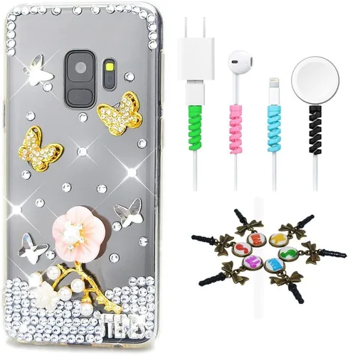 Vista 11 de Sparkle Funda compatible con Samsung Galaxy J2 Prime – Elegante funda 3D hecha a mano con diseño de estrella de mar y paloma de mar y paloma
