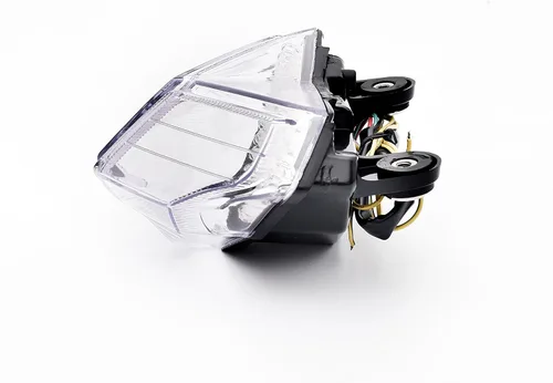 Vista 3 de TOPZONE Compatible con Ducati SUPERBIKE 1198 y 1098 S y 848; luz trasera LED de freno + indicadores de señal de giro integrados (lente transparente)