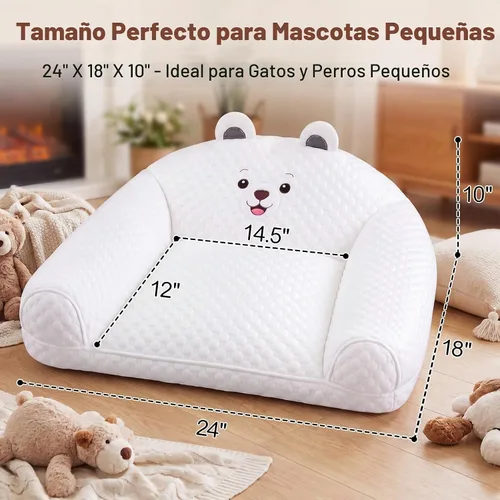Vista 2 de Cama para perros para interiores, sofá de 24 pulgadas para perros pequeños