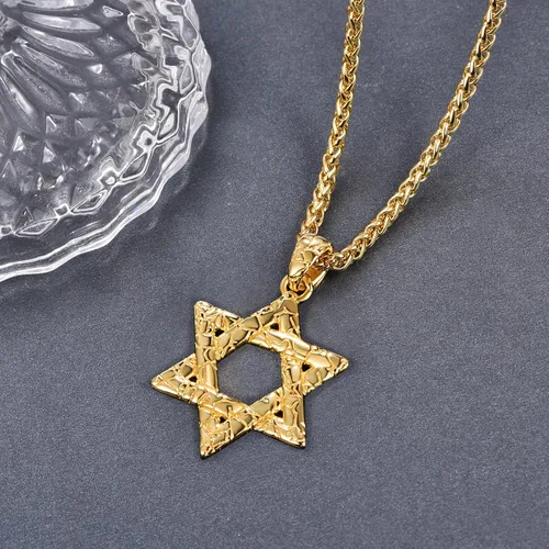 Vista 5 de ADMETUS Star of David Necklace 925 Sterling Silver Jewish Star Pendant Estrella de David Jewelry Gifts for Men with 22"+2" Chain
