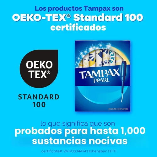 Vista 11 de Tampax Tampones de perlas para mujer, con trenza LeakGuard, absorción regular, sin perfume, 36