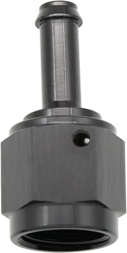 Vista 4 de Recta 6AN hembra giratoria a 1/4 "empuje en manguera adaptador de montaje de púas aluminio negro