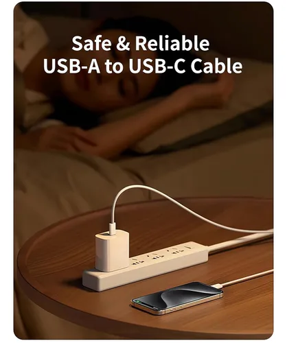 Vista 6 de [Paquete de 2 unidades de 1 m Certificado MFi] Cable USB C tejido CarPlay para cargador Apple iPhone 17 Pro Max, cable USB A a USB-C duradero