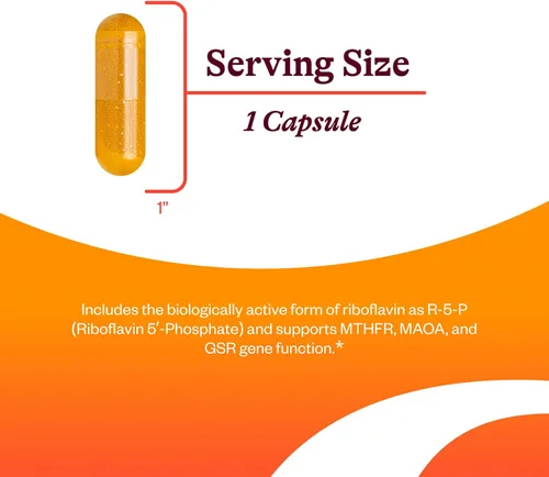 Vista 3 de Seeking Health Riboflavina - Suplemento de vitamina B2 para apoyo a la metilación - Apoya el metabolismo de la homocisteína con ingredientes