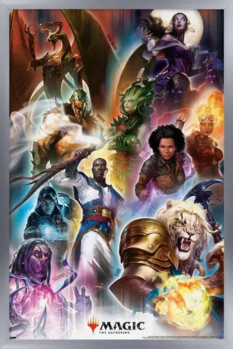 Vista 11 de Trends International Magic: The Gathering - Póster de pared de cuadrícula, 14.72 x 22.37 pulgadas, versión enmarcada de madera de granero