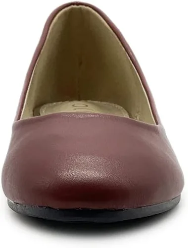 Vista 3 de Ollio Zapatos de mujer, básicos de ballet, ligeros, cómodos, tacón bajo, plano