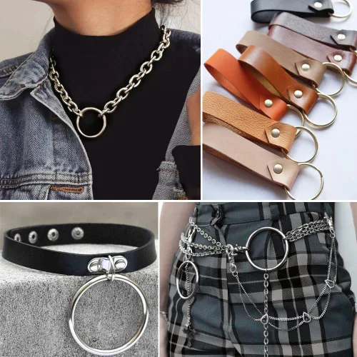 Vista 6 de Anillos de metal Ewparts para manualidades 1 pulgada 30 unidades Pequeñas Anillos de metal de acero inoxidable soldados Grosor de 4 mm Anillo O