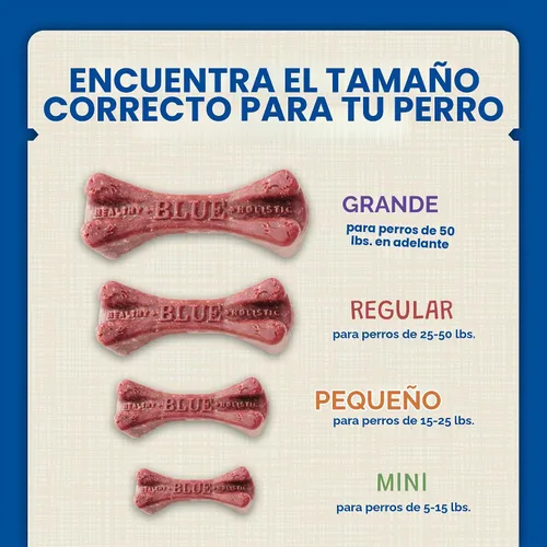 Vista 7 de Blue Buffalo Dental Bones - Mini golosinas dentales naturales para masticar para perros, (5-15 libras) bolsa de 12 onzas