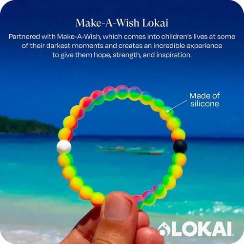 Vista 2 de Lokai - Pulseras de cuentas de silicona, colección The Cause, apoya la concientización por el cáncer de mama, la diabetes, el autismo, el alzheimer