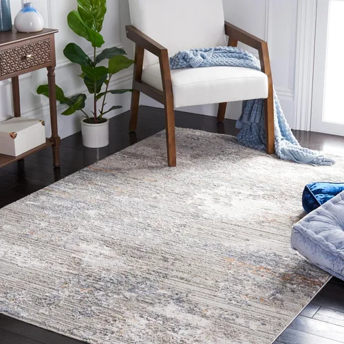 Vista 7 de SAFAVIEH Princeton Collection - Alfombra de pasillo de 2 x 8 pies, gris y marfil, diseño tribal bohemio de viscosa envejecida, ideal para zonas
