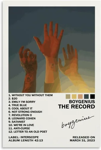 Vista 8 de UTOYA Póster con texto en inglés «The Neighbourhood I Love You» (I Love You), pintura decorativa en lienzo para dormitorio, 12 x 18 pulgadas
