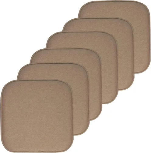 Vista 145 de Sweet Home Collection Cojines de espuma viscoelástica para silla, antideslizantes, diseño de panal de abeja, 16 x 16 pulgadas, paquete de 2