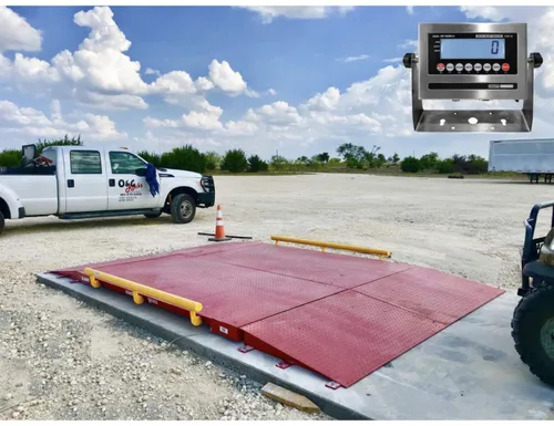 Vista 5 de SellEton SL-934 - Báscula industrial de carga para camiones de eje de 10 x 10 pies con capacidad de 60,000 libras, no NTEP