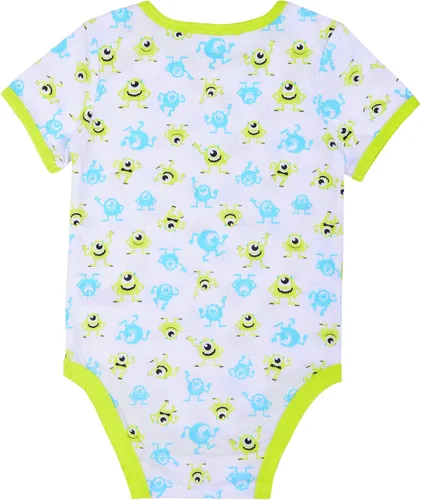 Vista 5 de Disney Body y babero Monster Inc Mike para bebé niño paquete de 3