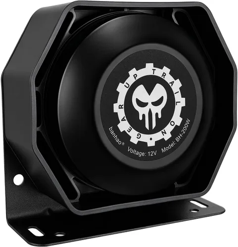 Vista 15 de Kit de sistema de altavoces de sirena de policía PA, sirena de advertencia de emergencia 12V 200W 125-145dB con control remoto con micrófono de mano