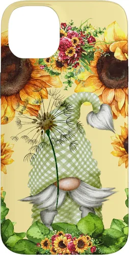Vista 15 de Floral Sunflower Motif for Dandelion Lovers and Summer Gnome Case for iPhone 17