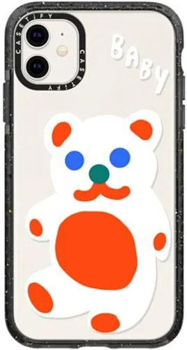 Vista 144 de Funda Impact de CASETiFY para iPhone 11 - Tiempo A Solas de Esther Kim - Negro Claro