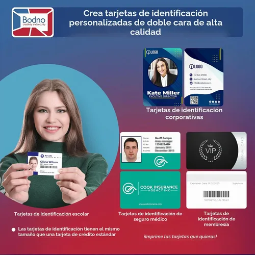 Vista 3 de Bodno Magicard 600 Impresora de tarjetas de identificación de doble cara y suministros completos Software de identificación de paquete - Edición