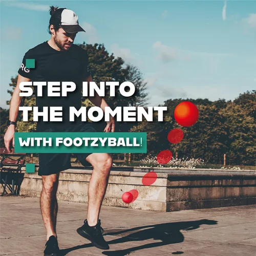Vista 2 de Blue Orange FootzyBall - Pelota retráctil de estilo libre, para niños o adultos, juego activo de interior y exterior para todas las estaciones