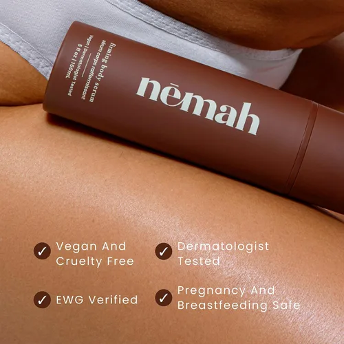 Vista 6 de Nemah Loción corporal reafirmante, loción reafirmante y tensora de la piel, crema corporal sin grasa, ligera de absorción rápida, extracto de avena