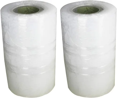 Vista 9 de Othmro 2 piezas de película elástica de 3.9 in x 656.2 ft, película elástica de plástico duradero, rollo de envoltura retráctil resistente
