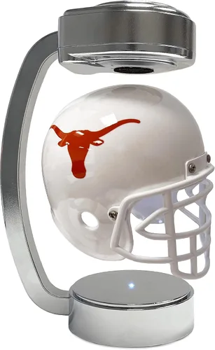 Vista 8 de Pegasus Sports - Casco flotante giratorio de levitación mini de la NCAA oficialmente licenciado en cromo