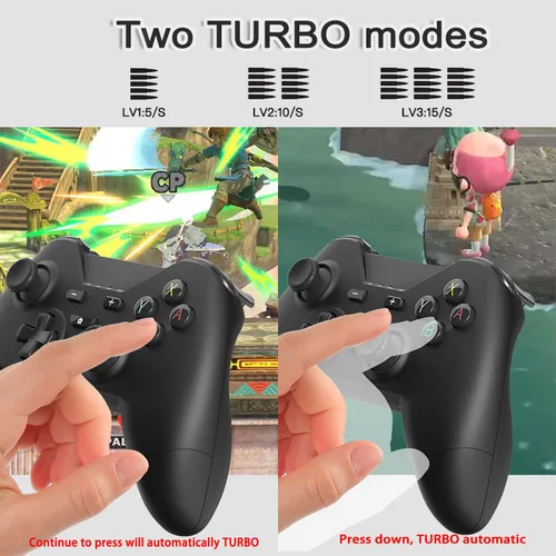 Vista 4 de UNIHOW Bluetooth Controller for SwitchMacPCPhoneiOSAndroidFire TV, Remote Game Controller with Custom Programmable ButtonWake UpTurboScreenshotGyro