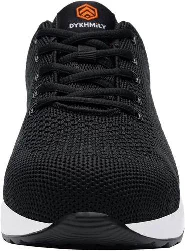 Vista 4 de FENLERN - Zapatos con punta de acero para mujer, tenis de seguridad ligeros con amortiguación de aire, zapatos de trabajo resistentes, fáciles