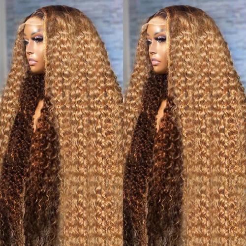 Vista 10 de Higlight - Pelucas de cabello humano con encaje frontal de color degradado, peluca de encaje frontal con abuelitos, peluca de cabello humano