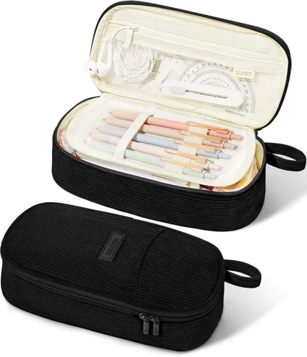 Vista 26 de Estuche Lindo para Lápices SUNEE, Funda Estética para Bolígrafos, Bolsa Grande para Lápices de Color con Cremallera, Almacenamiento y Organizador