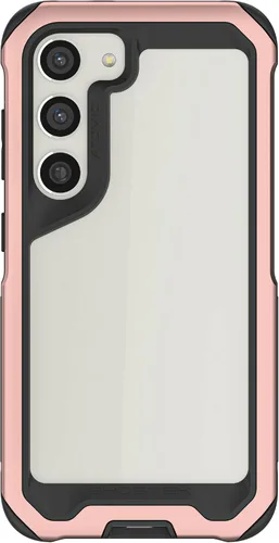Vista 105 de Ghostek Atomic - Funda delgada para Galaxy Z Flip 4, parte trasera de aramida con parachoques de aluminio rojo, funda protectora de doble capa a
