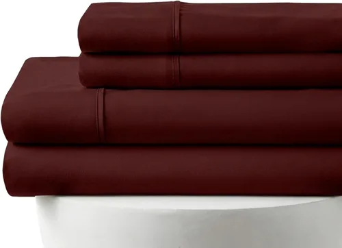 Vista 21 de Twin Size 4-Piece Sheet Set 1000 Thread-Count 100% Egyptain Cotton, 1000TC Soft, Breathable, Long-Staple Cotton Sateen Weave, Fits 19 Inches Extra