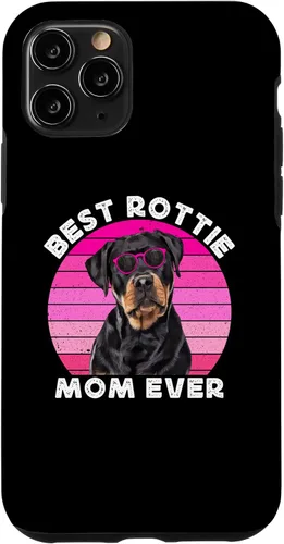 Vista 13 de Funda para iPhone 12 mini Rottweiler Mom para mujer, diseño vintage de Rott Mama Rottie