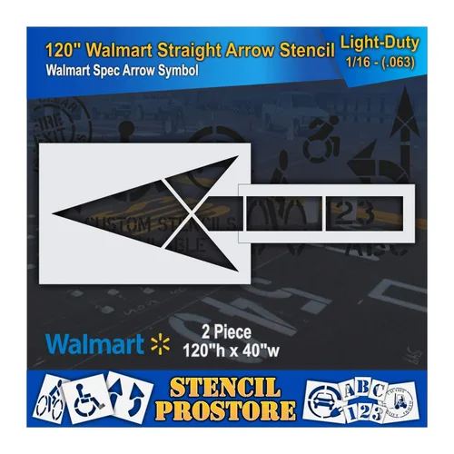 Vista 4 de Walmart - Plantillas de flecha recta de 120 pulgadas - 120 x 40 x 1/8 pulgadas (128 mil) - Grado profesional