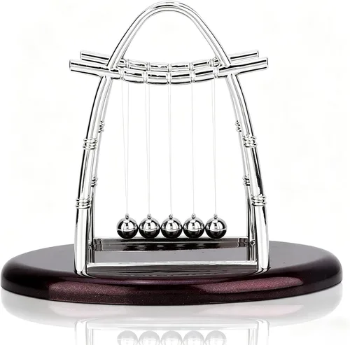 Vista 11 de Newtons - Bolas de equilibrio para cuna, bolas cinéticas oscilantes, bolas de equilibrio educativas de física, bolas de equilibrio de escritorio