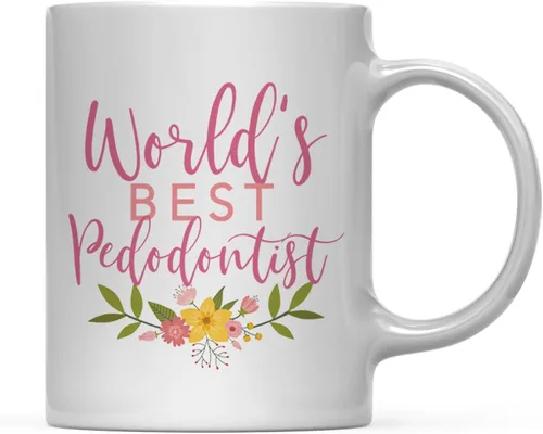 Vista 64 de Andaz Press Taza de café de 11 oz, regalo de broma de la mejor abbuela del mundo, diseño floral, paquete de 1
